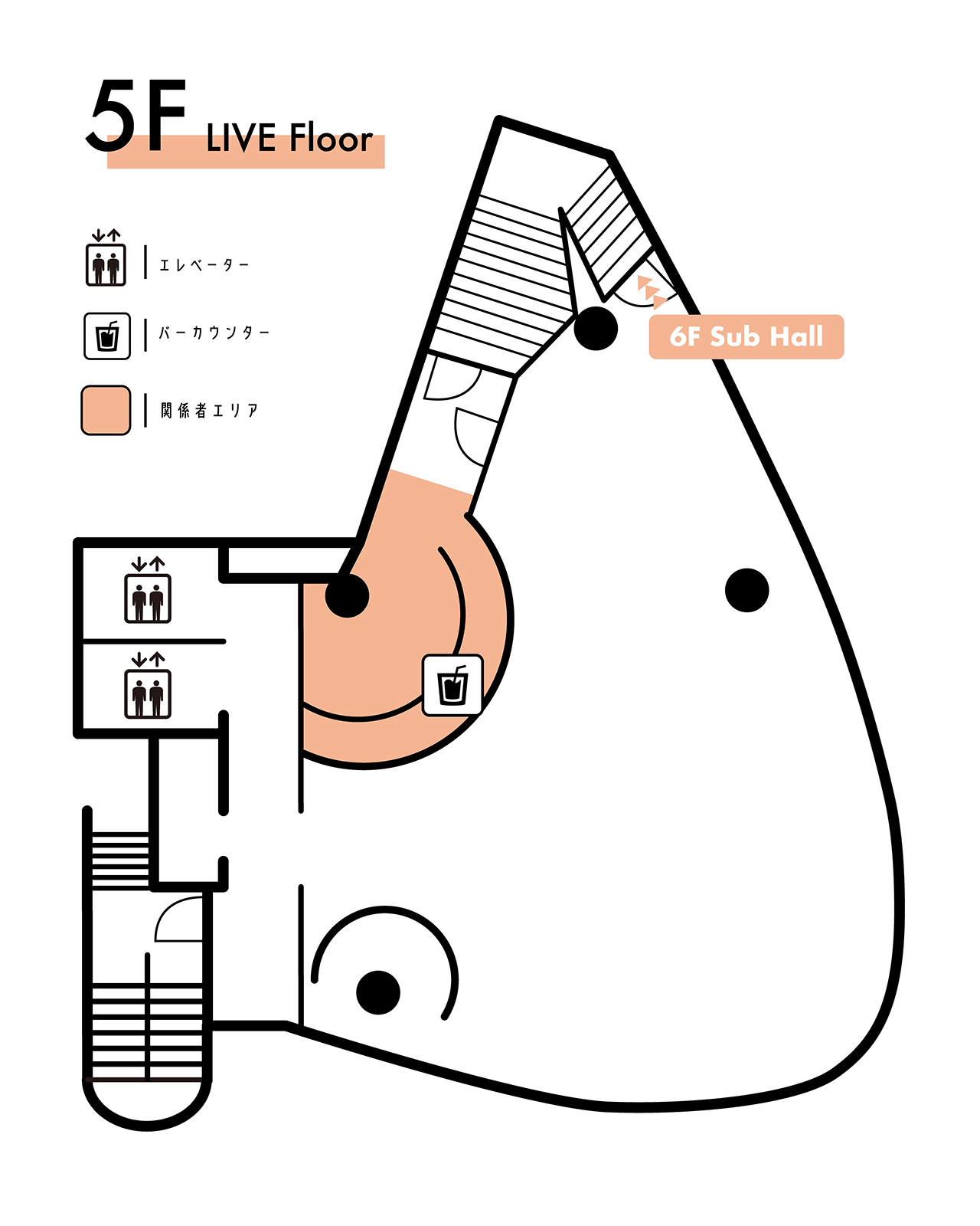 SHIBUYA RINGの5階フロア
